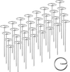 Landscape Staples,120 Pcs Garden Stakes, Circle Top 6-inch Galvanized Steel, Spikes Pins for Securing Weed Fabric Netting Ground Sheets and Fleece, Landscape Edging, G-Shaped