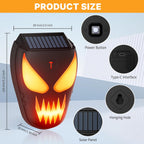 Solar Nocturnal Animal Repeller with Flickering Flame, Waterproof Solar Racoon Repellent Outdoor Coyote Deterrent for Fox, Raccoon, Skunk, Deer - Predator Light for Chicken Coop, Garden (Amber-2pack1)
