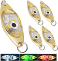 LED Underwater Fishing Lures，LED Lighted Bait Flasher，Deep Drop Fishing Lures，Fish Eye Attractive Light Bait Lure Lamp 5PCS