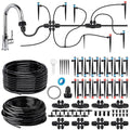 Drip Irrigation System, Automatic Garden Watering Kit, Quick-Connect Watering Misting Drip Irrigation System for Greenhouses,Yards,Lawns,Raised Beds,with 98ft 1/4''& 49ft 1/2" Tubing and Accessories