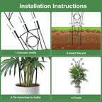 Indoor Plant Trellis for Climbing Plants 2 Pack Small Garden Metal Support for Potted Plants Flowers Houseplants for Outdoor