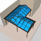 Greenhouse Panels Daylighting Roof Panels Transparent Greenhouse Panel Easy to Bend and Cut for Outdoor Gardens Greenhouses.(Blue,6x9.8ft)