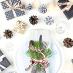 ZeeDix Set of 6 Rose Gold Elk Chic Napkin Rings for Christmas Dinning Table Setting-Wedding Receptions, Christmas, Thanksgiving and Home Kitchen for Casual or Formal