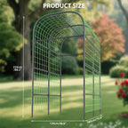 Metal Garden Arch Trellis, 7.3Ft Black for Raised Beds, Plant Support for Cucumbers & Climbing Vegetables