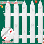Aodaer 36-Piece Plastic Picket Fence - 12 Inch White Christmas Fence Border Tree Barrier for Party, Wedding, Garden, Home Decoration