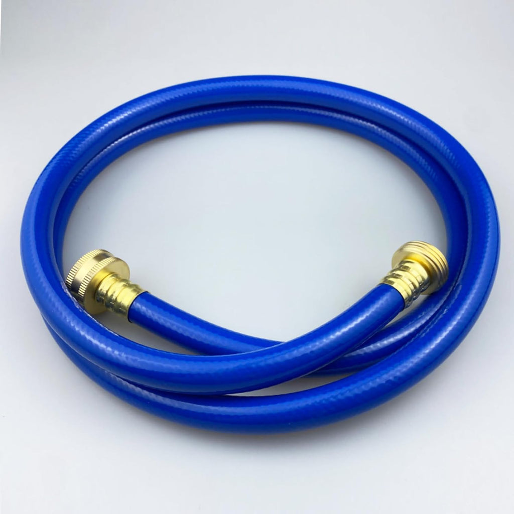 PVC Garden Hose 1/2 Inch Green Heavy Duty Water Hose with Solid Brass Fittings,No Leaking, Flexible,for outdoors,Lawns,Patio (15 FT, Blue, Brass Fittings)