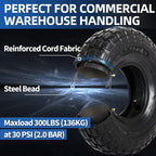 4.10/3.50-4 Replacement Tire and Inner Tube Set, 2 Pack, 10" Heavy Duty Tire and Tube, TR-13 Straight Valve Stem, for Hand Truck Trolley Dolly Garden Wagon Cart Wheel Replacement