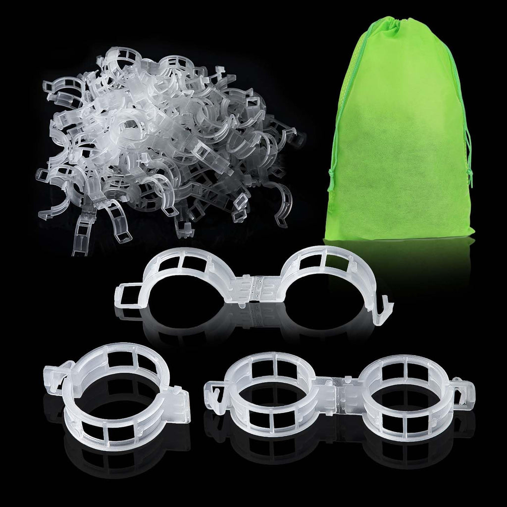 600pcs Plastic Plant Clips Reusable Garden Clips,Secured Plant Clips for Trellis&Vine Support Tomato Clips for Climbing Plants Enhance Upright Growth & Healthiness (600, CleanWhite)