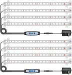 Wiaxulay Grow Lights for Indoor Plants, Full Spectrum, 6000K LED Plant Grow Light Strips, Grow Lamp with Auto On/Off 6/12/16H Timer, 5 Dimmable Levels, 3 Switch Modes for Hydroponics Seedling