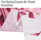 Eucalyptus Shower Curtain, Ombre Floral Leaves Plant Washable Fabric Bath Decor with 12 Hooks 72x72 inches, Pink