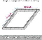 Heavy Duty Chicken Run Tunnel for Yard & Outside, Foldable & Expandable Chicken Tunnel, Portable Predator-Proof Poultry Playpen for Chickens, Rabbits & Ducks