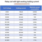 20PCS Electromagnetic Power Relay, 8-Pin 10 AMP 110/120V AC Relay Coil with Socket Base, LED Indicator, DPDT 2NO 2NC - MY2NJ [Applicable for DIN Rail System]