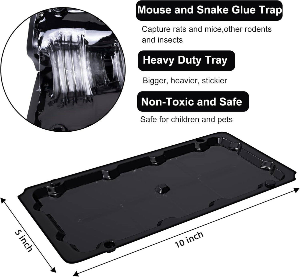 10 Pack Sticky Mouse Trap Rat Traps Indoor, Peanut Taste Pheromone Mouse Traps Indoor for Home