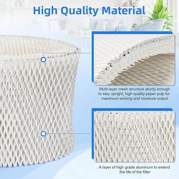 Humidifier Wick Filter PSU10E1BB, Humidifier Wicking Filter Compaitble with Pelonis Humidifier PSU10E1BB, PSU10E1WW, PSU10E2FWW and PSU10E2FBB, 2 Pcs