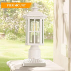 Outdoor Post Lights Outdoor Lamp Post Light Fixture, Waterproof Aluminum with Glass Outdoor Post Light Fixtures for Patio Porch Yard Doorway