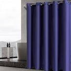 Furlinic Navy Blue Shower Curtain Liner Fabric Waterproof Shower Stall Curtains with Weighted Bottom for Bathroom RV Hotel,36x72 Inch.