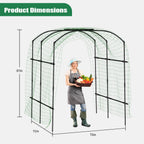 SUNYRISY Garden Arch Trellis, Metal Core Trellis for Climbing Plants Outdoor, 87" x 71" x 75" Tall Archway Tunnel Plant Support for Vine Cucumber Tomato Grape Vegetables Climbing Plants