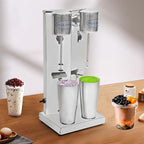 Milkshake Maker, Commercial Milk Shake Machine, Commercial Stainless Steel Milk Shaking Machine With Double Head Drink Mixer, With 2Pcs 65ml Cups