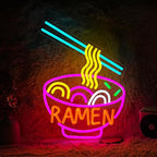 Ramen Neon Sign Dimmable LED Ramen Neon Light for Wall Decor Delicious Noodle Light Up Sign for Ramen Shop Resturant Dinning Room Kitchen (12"*15.5"USB)