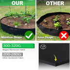 2-Pack 15 Gallon Grow Bags,Round Fabric Raised Garden Beds with 2 Handles,Durable Garden Planter Cloth Pots Container to Grow Vegetables for Outdoor Plants