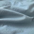 FACE TWO FACE Bedding Duvet Cover Set100% Washed Cotton Duvet Cover Linen Like Textured Breathable Durable Soft Comfy (King, Deep Gray Blue)