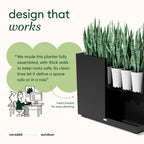 Veradek Block Series Span Planter - Tall Rectangular Outdoor Planter