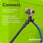 Sprinkland® 1/2" Drip Irrigation Adapter | Made in USA | Fits Faucet/Garden Hose | Compatible with .600" ID x .700" OD and 5/8" Drip Tube | 3-Pack