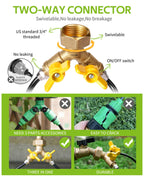 HIRALIY 50ft Drip Irrigation Kit Plant Watering System 8x5mm Blank Distribution Tubing DIY Automatic Irrigation Equipment Set for Garden Greenhouse Flower Bed Patio Lawn