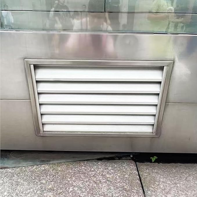 Heat Dissipation Louvered Vent Wall Gable Vents 304 Stainless Steel, Weather-Resistant Air Grille for Shed Barn Generator Box(12x18in/30x45cm)