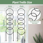 17.5 Inch Plant Trellis Indoor for Climbing Plants,Metal Trellis,Small Garden Trellis for Potted Plants,Plant Stakes for Indoor Plants Accessories Hoya,Flower,Plant Support,Plant Gifts(Circular-Metal)