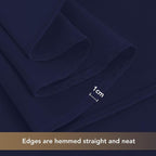 sancua Small Square Tablecloths 36x36 Inch - Navy Blue Table Cloth for Square or Round Tables, Washable Polyester Fabric Table Cover for Nightstand End Bedside Tables