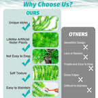 Hamiledyi Aquarium Plastic Plants Aquarium Decor Artificial Fish Tank Plants,Tall Fish Tank Decorations, Extra Large Aquarium Plant 20.4-inch Tall,1PCS