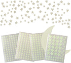 Glow in The Dark Stars and Moon, Realistic No Dots No Squares Set. Star Shaped Stickers and Moon, Luminous Adhesives for Room, Wall, Bedroom, Light up Your Ceiling and Living Room