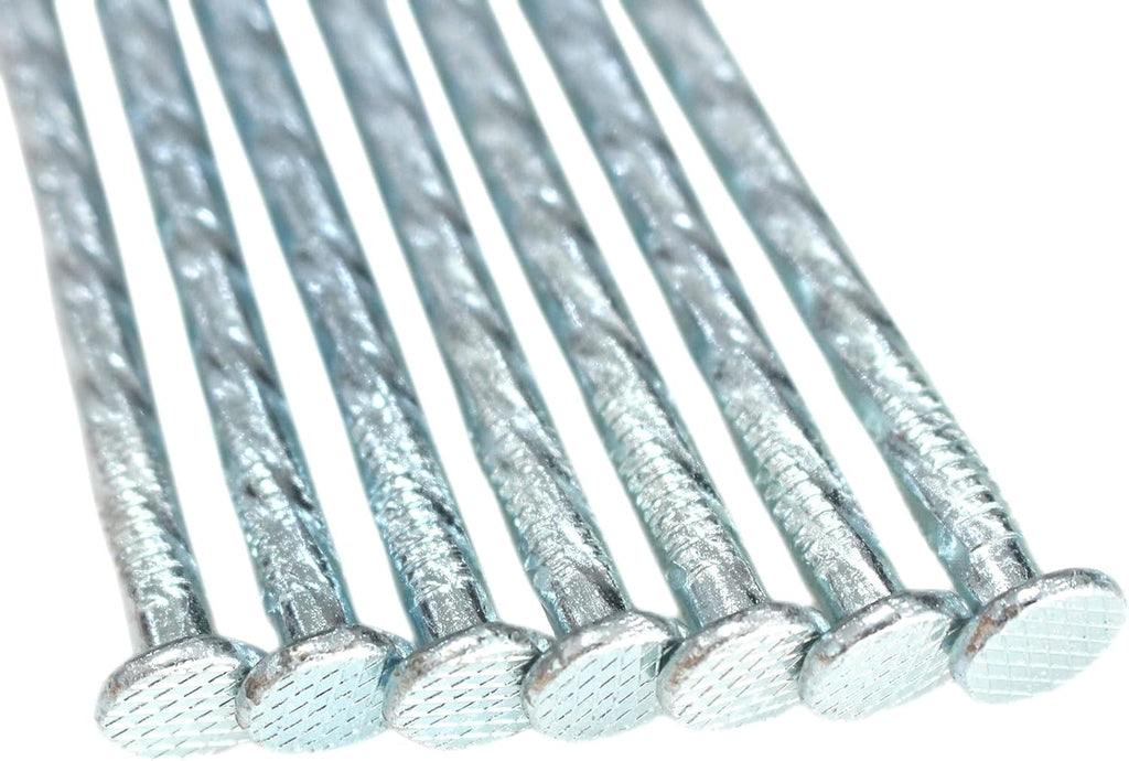 6-Inch Landscape Stakes Spiral Galvanized Landscape Spikes for Weed Barrier, Carpentry, Tent (50)