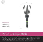 Yard Butler Terra Garden Hand Tools - Weeding Hand Tiller Tool for Efficient Gardening - Weed Remover Tool for Lawn & Garden Care - Durable Gardening Accessory, Whisk Rake
