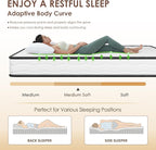 PayLessHere | 6 Inch Twin Mattress | Medium Firm Hybrid Mattress | White | with High-Density Foam and Breathable Cover | Pocket Spring Design, Pressure Relief | Bed in a Box, CertiPUR-US Certified