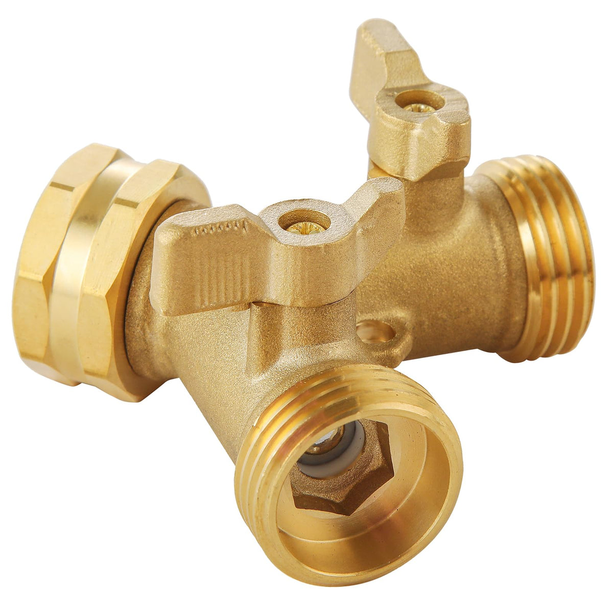 Garden Hose Splitter 2 Way Heavy Duty, Outdoor Faucet Splitter