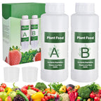 1000ml Hydroponic Nutrients A&B for Aerogarden Plant Food with 2 Measuring Cups - Fertilizer for Indoor Hydroponics Garden & Growing Vegetables, Fruits, Flowers (1000ml)