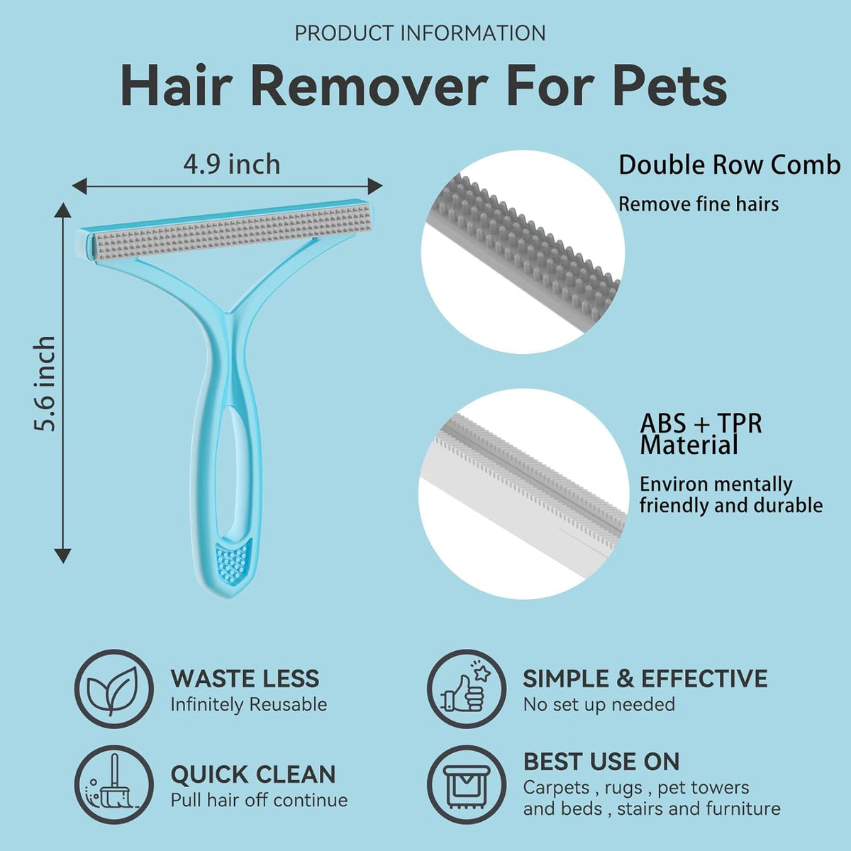 Lint Remover 3-Pack,Lint Shaver Cleaner Pro,Carpet Rake,Lint Brush,Fur Removal Tool,Portable Carpet Scraper,Clothes,Car Mats,Couch,Pet Bed,Furniture