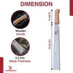 Armory Replicas Full Tang Machete Knife - Multipurpose Outdoor Camping Tool
