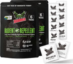 BugBarrier's Extra-Strength Mouse Repellent Deterrent Pouches, USDA 99% Biobased, Peppermint & Rosemary Oils Repel Mice Nesting in Car, RV, Boat, Garage, Shed, Cabin Made in The USA (Pack of 12)