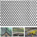XIFENG Plastic Chicken Wire Mesh Fence Roll, Plastic Fencing Poultry Fencing Netting for Garden Fencing Farm Cats Dogs Rabbit Snake Animal Barrier(Size:0.47''mesh-65'L x 3.3'W Roll,Color:Black)