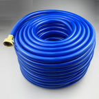 PVC Garden Hose 1/2 Inch Green Heavy Duty Water Hose with Solid Brass Fittings,No Leaking, Flexible,for outdoors,Lawns,Patio (100 FT, Blue, Brass Fittings)