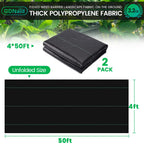 GDNaid 4ftx100ft Weed Barrier Landscape Fabric Heavy Duty, 3.2oz Weed Barrier Fabric, Easy Setup Woven Garden Weed Fabric Landscaping Fabric
