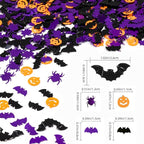 Halloween Party Table Scatter Confetti, 3000 Pcs Pumpkin Spider Bat Foil Metallic Confetti for Halloween Party Table Decorations