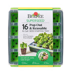 Burpee SuperSeed Starting Tray | 16 XL Cell | Reusable & Dishwasher Safe | for Vegetable, Flower & Herb Seeds | Indoor Grow Kit for Deep-Rooted Seedlings, Green