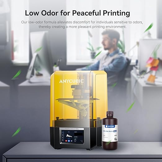 ANYCUBIC ABS-Like Resin Pro 2, Upgraded 8K 3D Printer Resin with Enhanced Strength and Toughness, High Precision, Low Odor, Wide Compatibility for All LCD 3D Printers (Clear, 1kg)