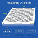 Nordic Pure 12x24x1 (Actual Size: 11 1/2 x 23 1/2 x 3/4) Furnace Air Filters MERV 12 Pleated Plus Carbon 3 Pack