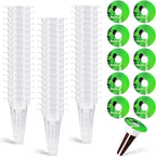 Cunhill 100 Pcs Hydroponic Growing Kit Include 50 Pcs Plant Replacement Basket Containers and 50 Pcs Seed Pot Label Compatible with Hydroponic Growing System(0.5 Inch,White)