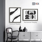 VCK 18x24 Poster Frame Set of 4 - Grey, Gallery-Quality Wood Picture Frames, 1.1-Inch Wide Border, Polished Plexiglass, Vertical or Horizontal Wall Display for Photo/Art/Prints, Grey